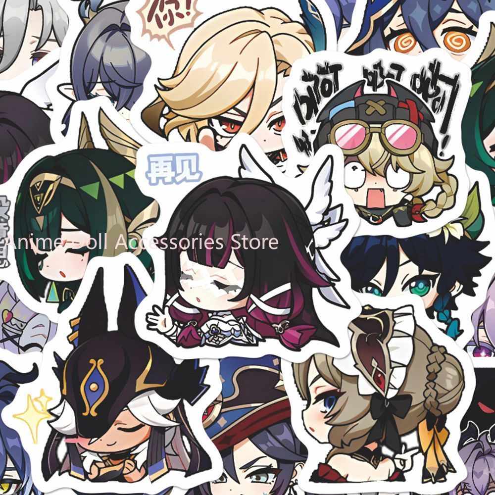 Skateboard - 64PCS Genshin Impact Moon Maiden Anime
