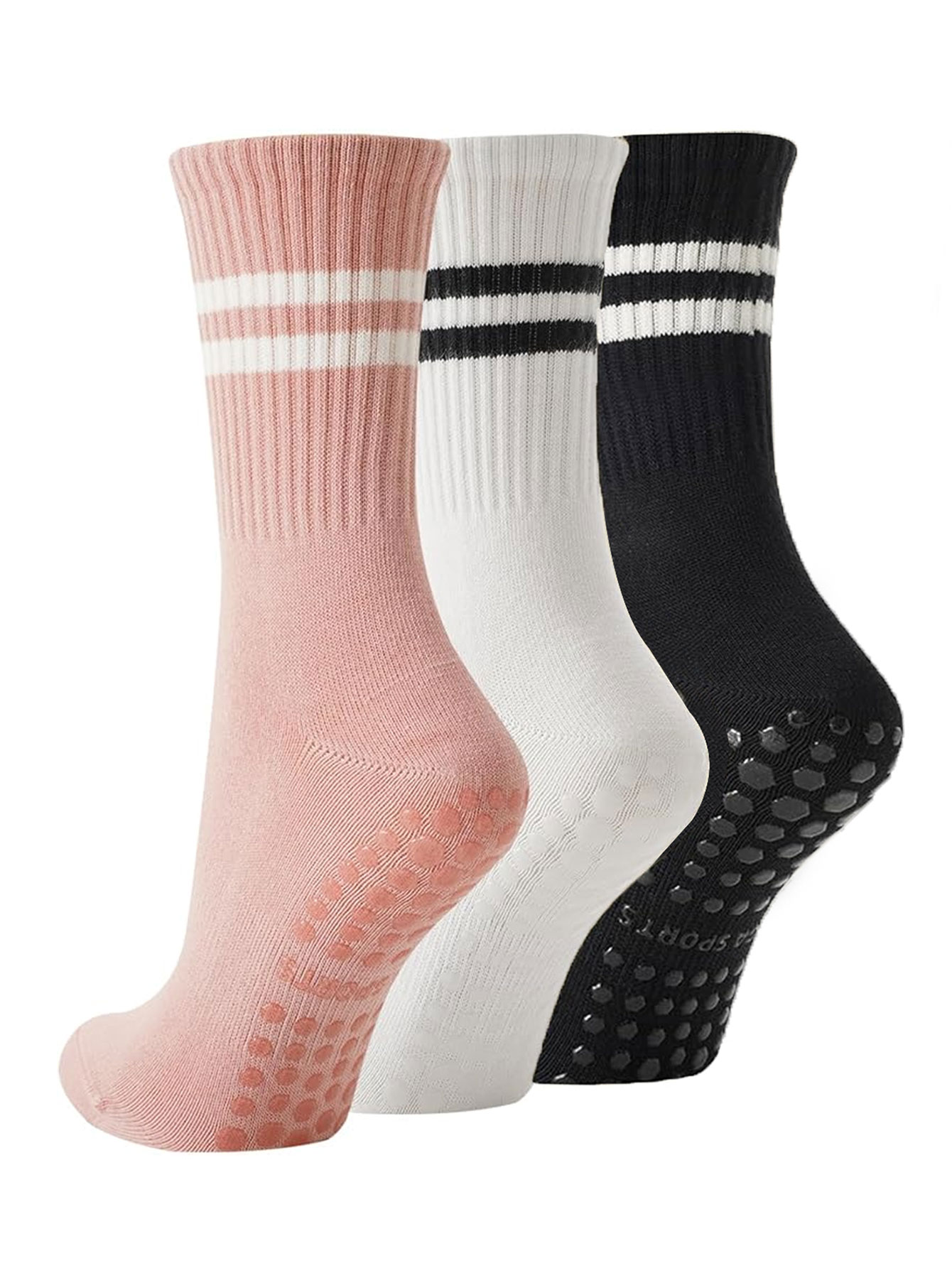 3 Pairs of Yoga Socks, Non-Sli - Jump Rope 评论和价格