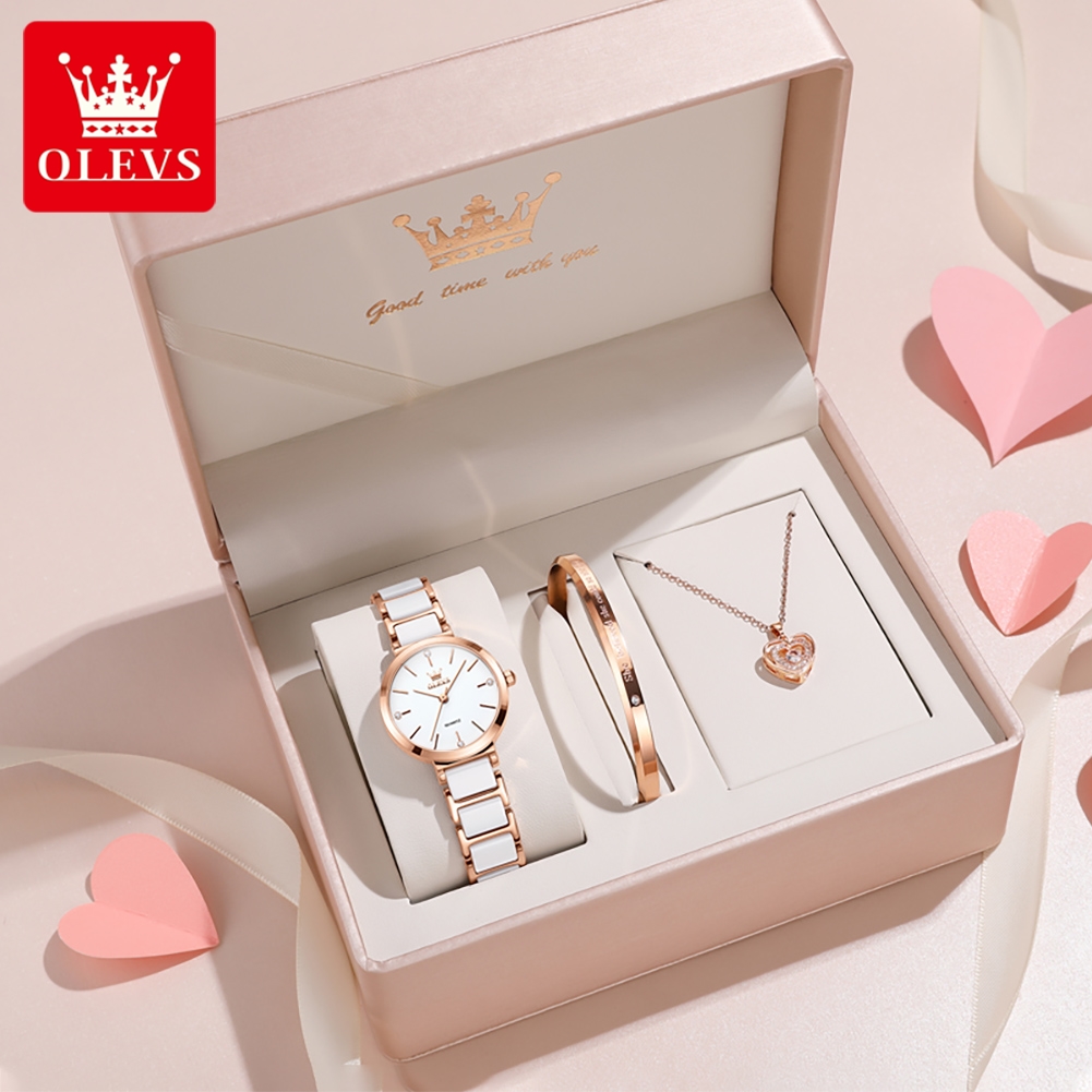OLEVS Women Watch 5877 Luxury  - Resistance Band 评论和价格