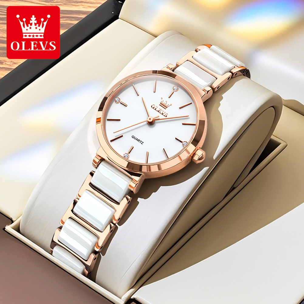OLEVS Women Watch 5877 Luxury  - Resistance Band 评论和价格
