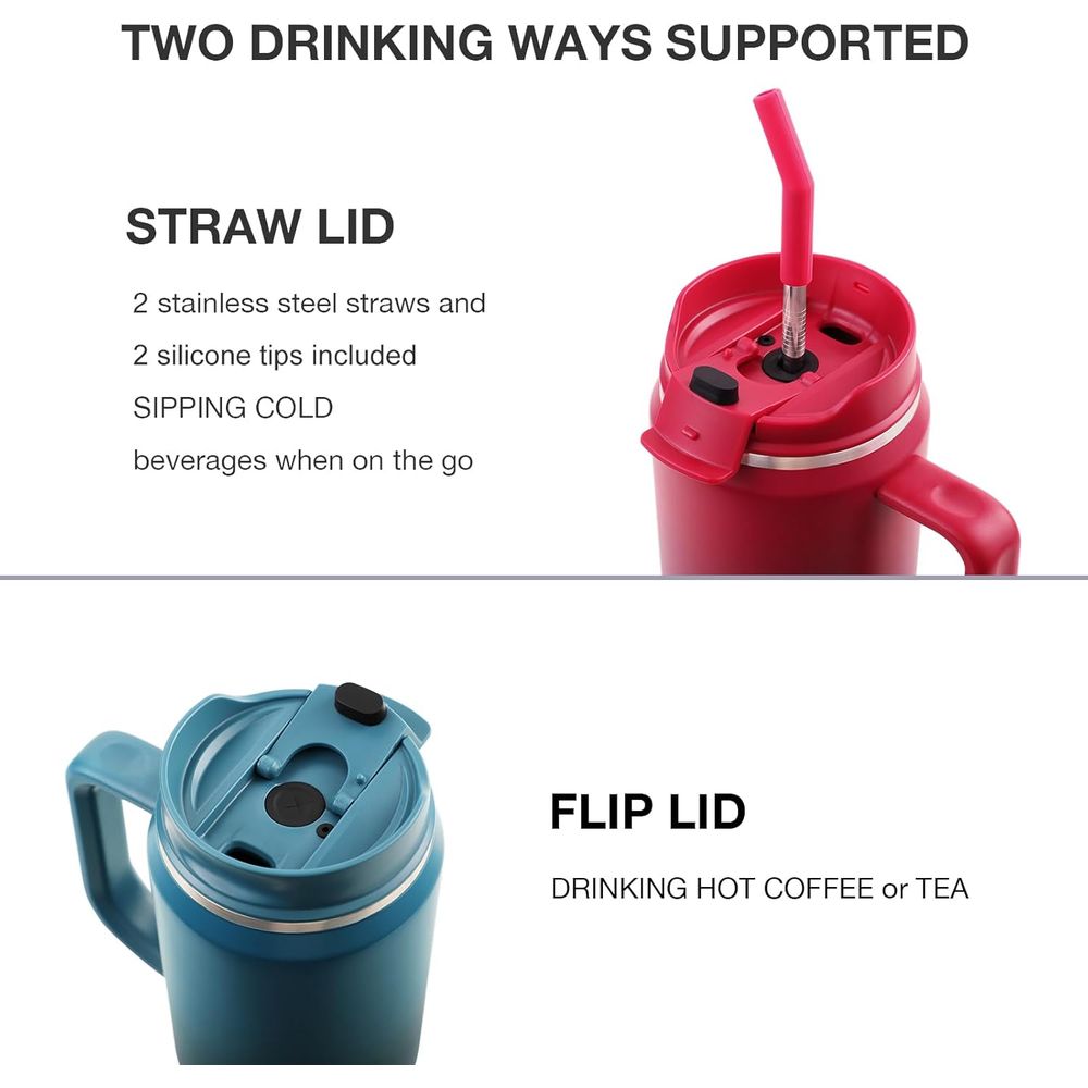 40 oz Insulated Travel Mug wit - Sports Water Bottle Insulated 评论和价格